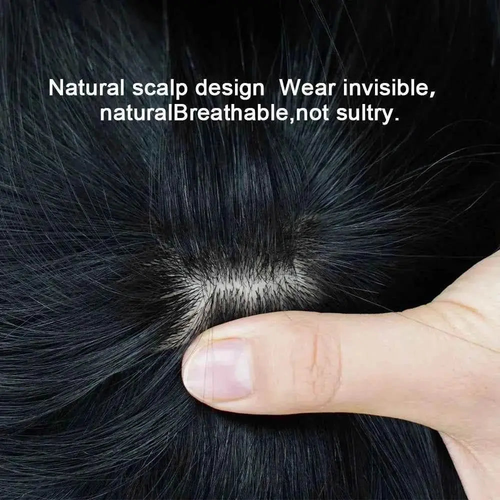 Doreen 13*13cm 8" 12" 16" Topper Hair with Bangs Real Remy Human Hair Toppers for Women With Thin Hair Silk Base with Hair Weft