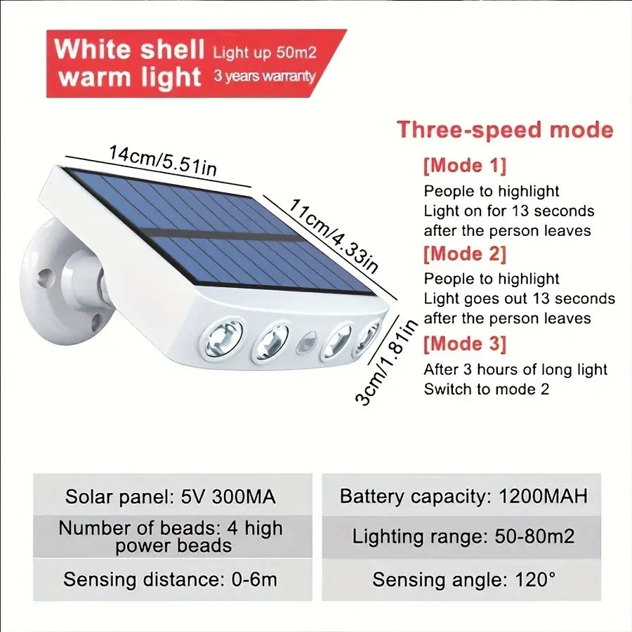 Motion Sensor Solar Security Light