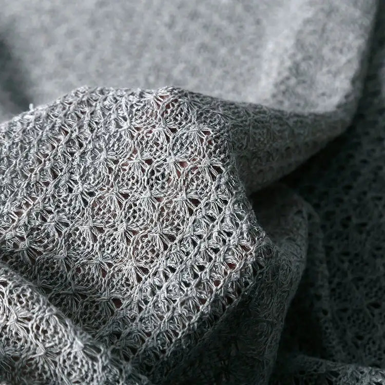 Crochet Mesh Fabric Hollow Out Knitted Net Material for DIY Sewing Sexy Crop Tops Cardigan Apparel Spring Summer Fashion