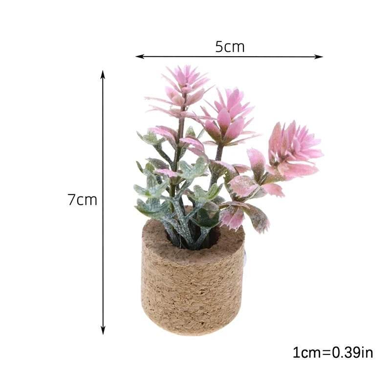 1:12 Dollhouse Simulation Flower Plant Potted Model Doll Home Miniature Green Plants Garden Decor Micro Landscape Ornament by DSERS