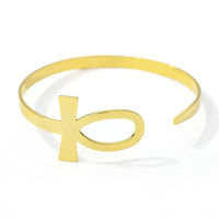 Adjustable Gold Nefertiti Inspired Cuff Bracelet