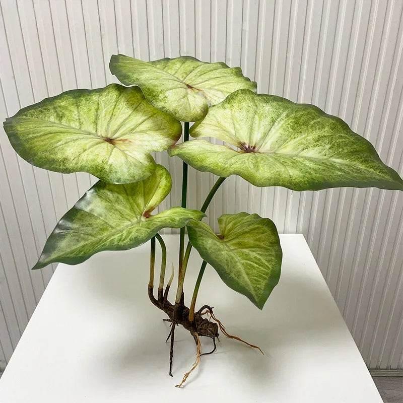 Large Lotus Leaves with Roots Plant Artificial Green Home Landscape Garden Decor Simulation Plants Wedding Party Table Decor by DSERS