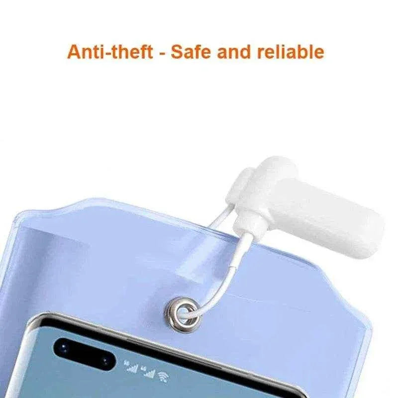 100pcs Security Tag with steel wire lanyard for Clothing Reusable AM 58KHz MHz EAS Hard Tag For Store With Magnet Lock Opener by DSERS