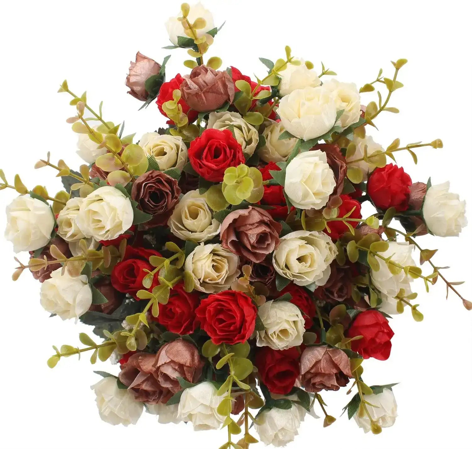 Rose Artificial Flowers Silk Flower with Stems Fake Flowers Bouquet Centerpiece for Party Table Floral Home Bridal Wedding Decor