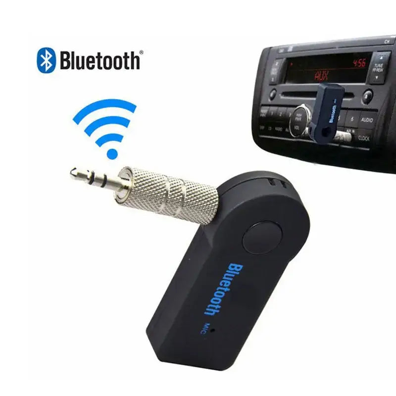 Black Bluetooth Receiver Aux A2DP Headphone Adapter