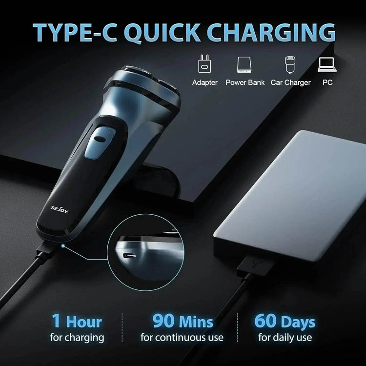 Sejoy Electric Razor for Men Rechargeable Electric Razor Shaving Machines Mens Electric Shavers, - GiFTiFY