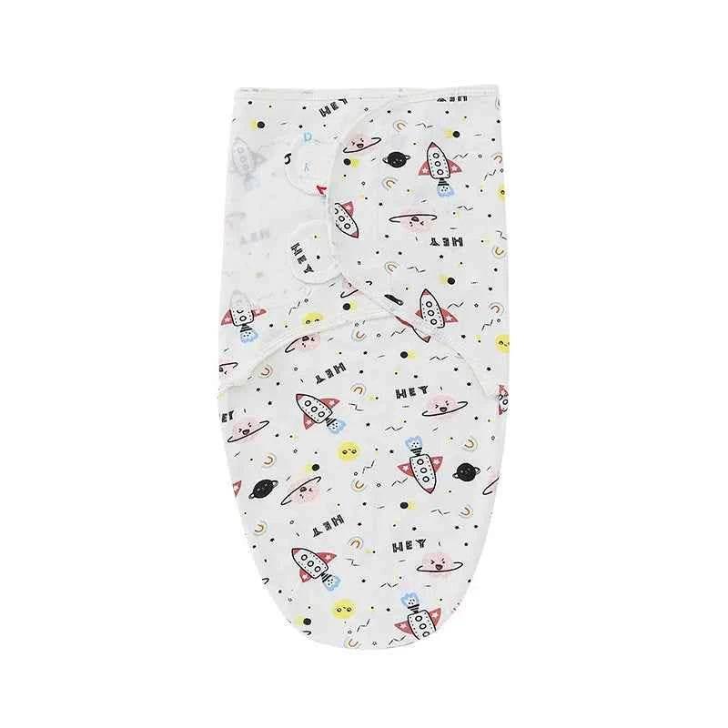 Newborn Baby Wrap Anti-Startle 2Pcs/Set Baby Swaddle Sleeping Cocoon Design 100%Cotton Baby Adjustable Blanket 0-6 Months - GiFTiFY