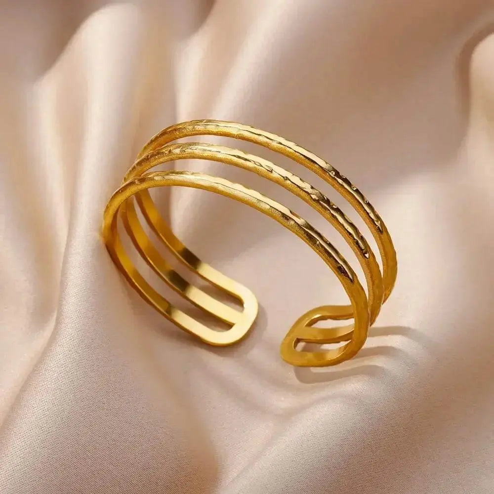 Adjustable Gold Nefertiti Inspired Cuff Bracelet - GiFTiFY
