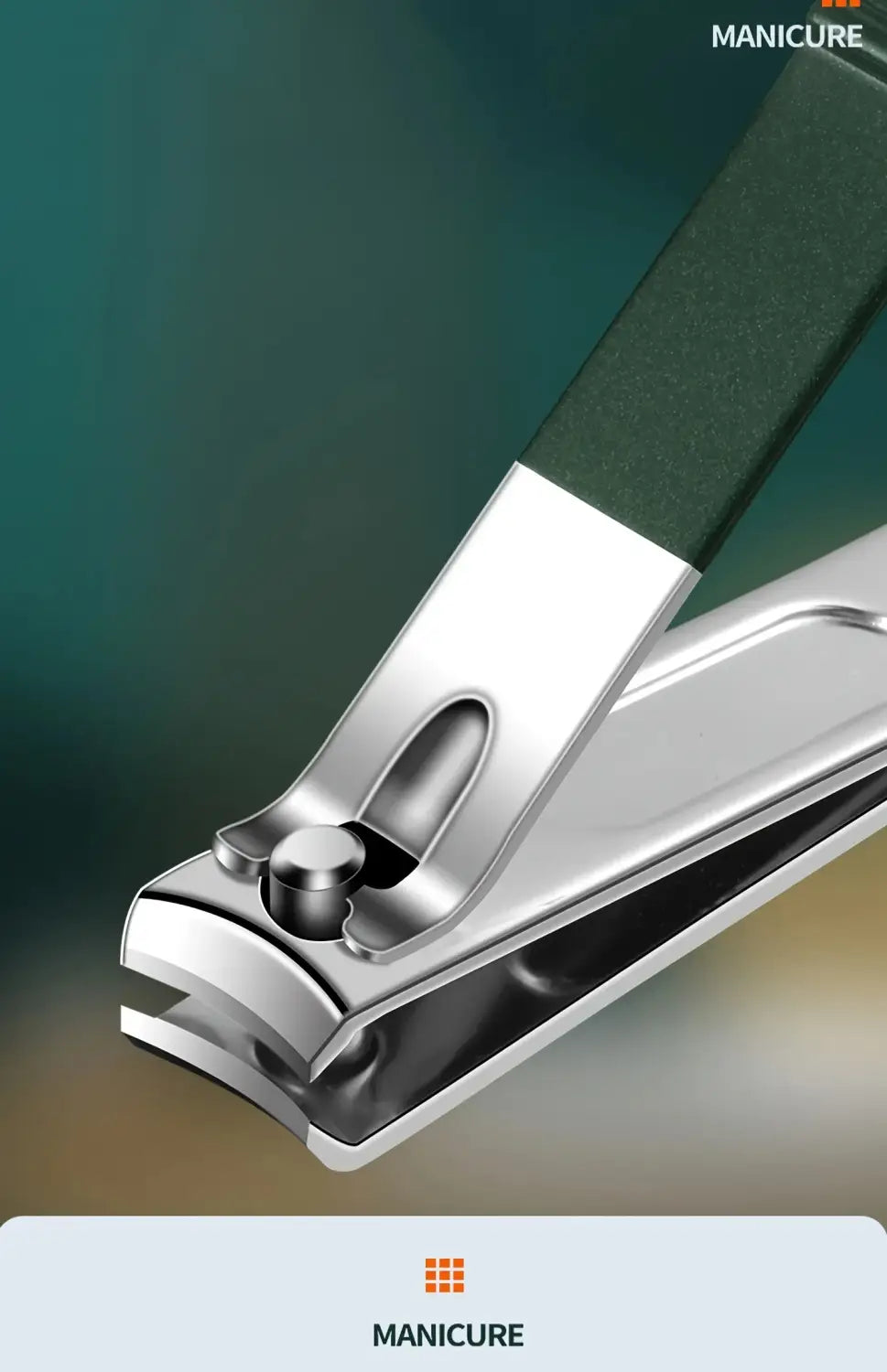 Green Case Stainless Steel Nail Clippers Set