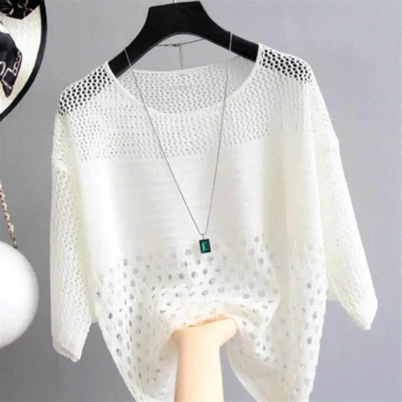 Ice Silk Hollow Knitted Vest for Women - GiFTiFY