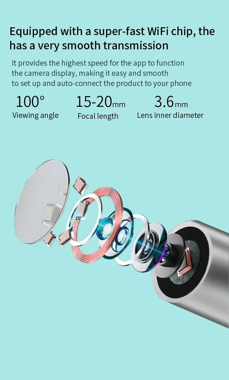 Wireless Ear Cleaning Mobile phone Link Camera LED light Wireless Ear Endoscope Earwax Cleaning