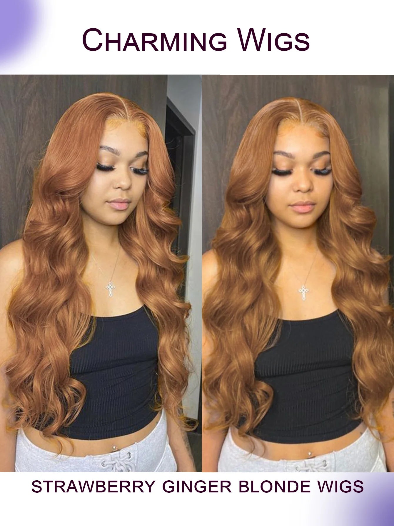 Colored Ginger Blonde 9X6 Glueless Lace Front Human Hair Wig Ready To Go&Wear Glueless Body Wave Lace Wig Burgundy Straight Wigs GiFTiFY