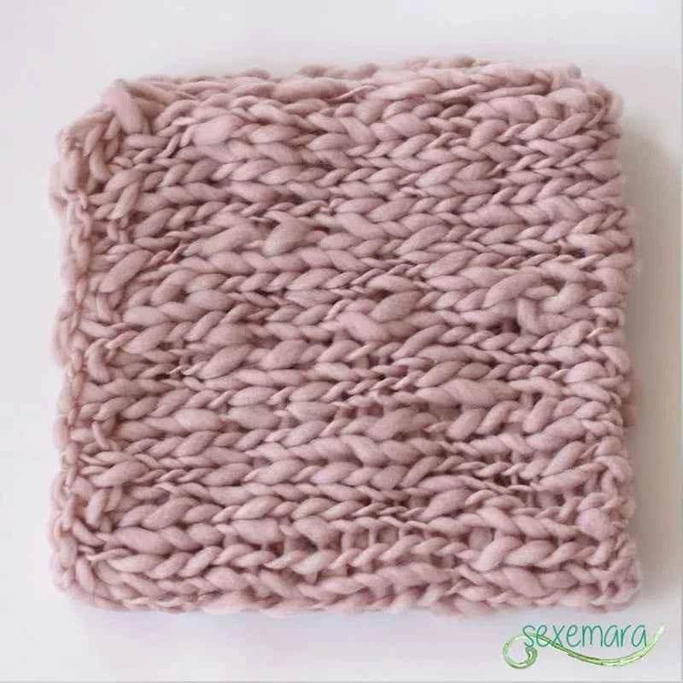 Wool Crochet Newborn Baby Girls Boys Blanket Newborn Photography Props,Crochet Knit Blanket Basket Background Filler 55*55cm - GiFTiFY