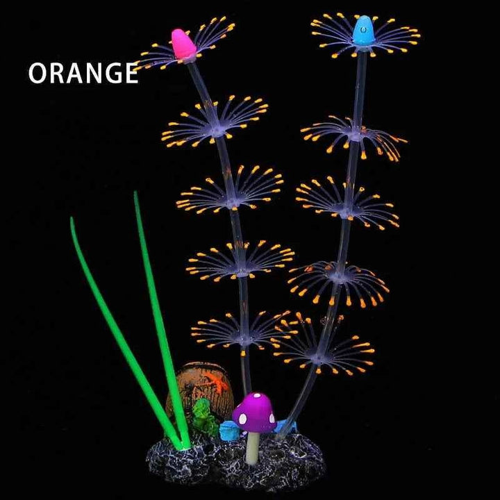 Simulation Aquatic Plants Fluorescent Silicone Water Grass Fish Tank Landscape Aquarium Decoration Coral Landscaping Home Decor - GiFTiFY