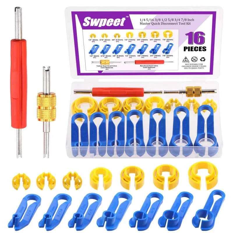 1 Set 7/16pcs Car Auto AC Line Disconnect Tool Fuel Line Disconnect Fuel Line Angled Disconnect Tool Set Fuel Line Removal Tools