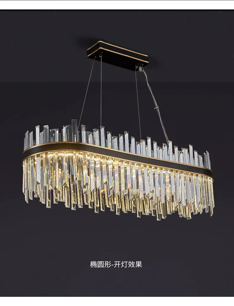 Gold Dia 80cm Crystal Ceiling Pendant Luxury Modest Crystal Chandelier Round Crystal Chandelier