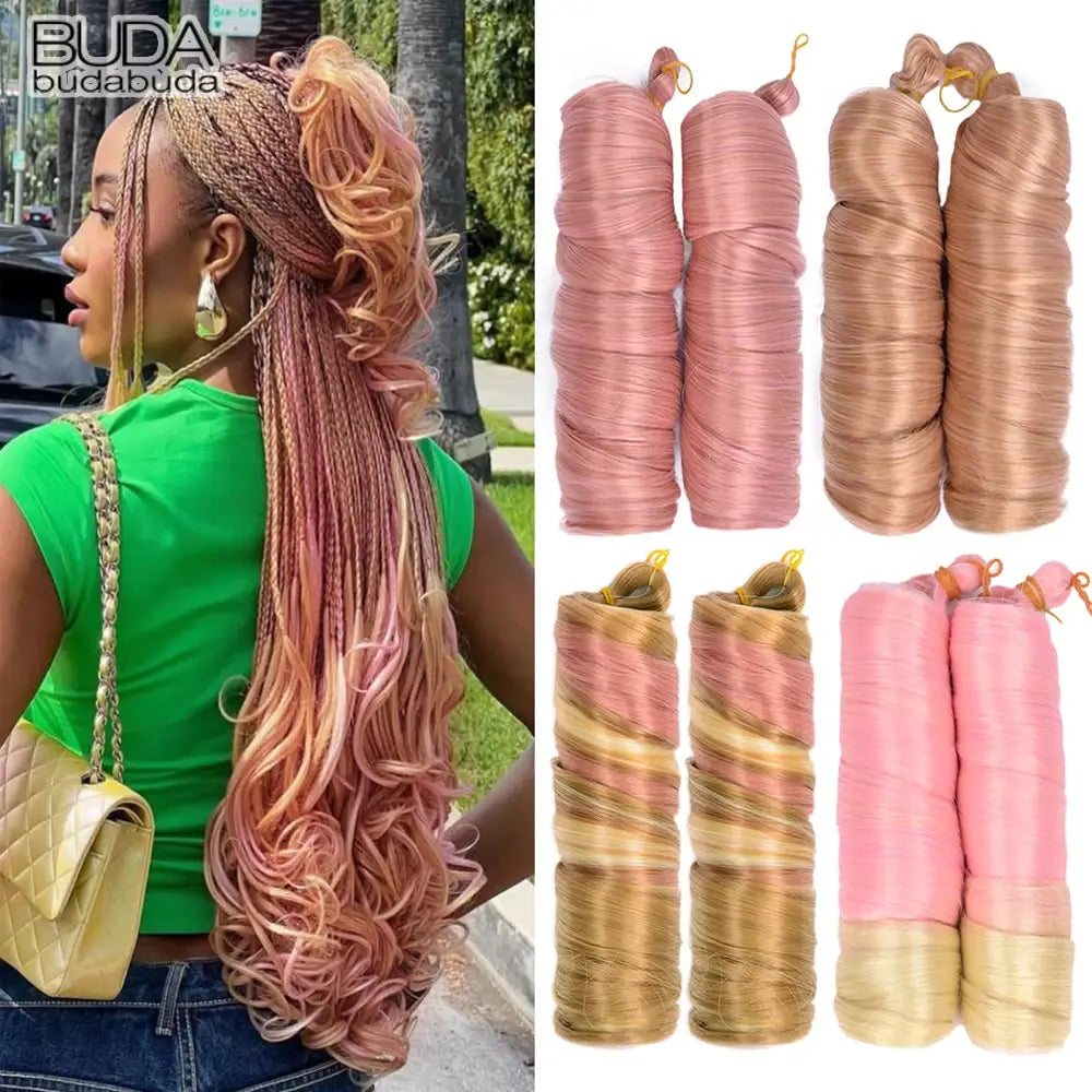French Curly Braiding Hair 14Inch Synthetic Curly Braiding Hair Pre Stretched Loose Wavy Curl Braiding Hair Extensions
