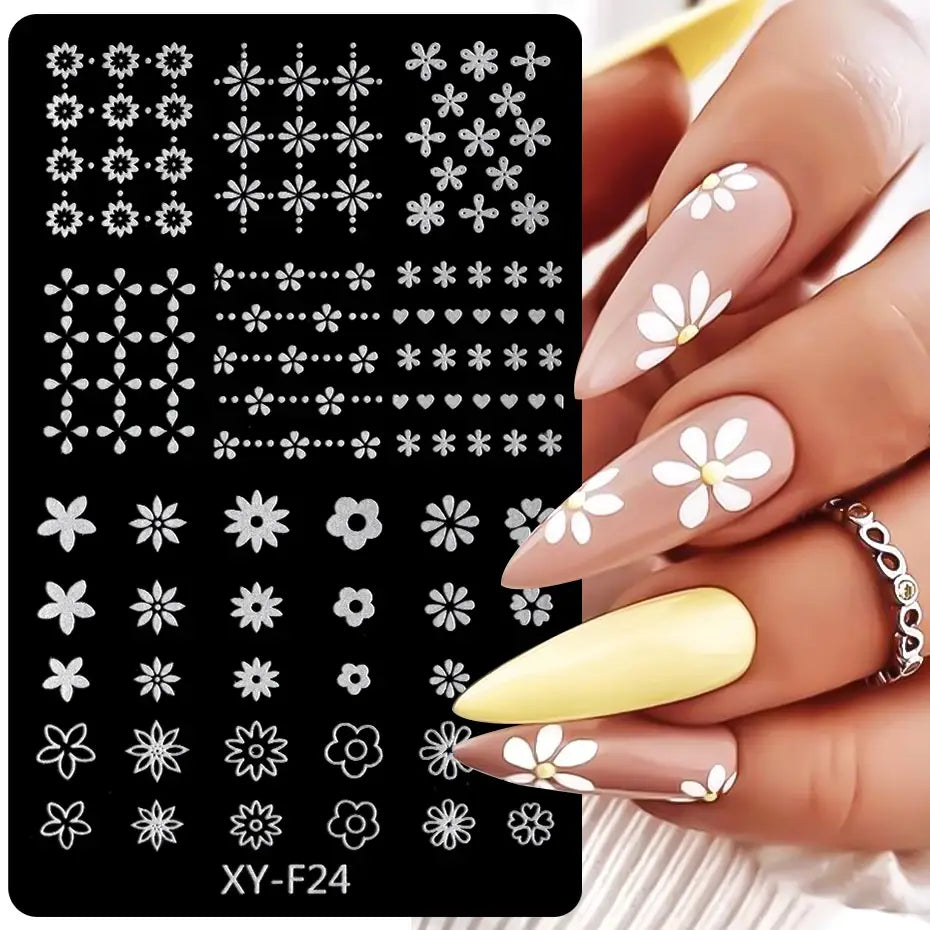 Spring Flowers Nail Stamping Plates Cherry Blossom