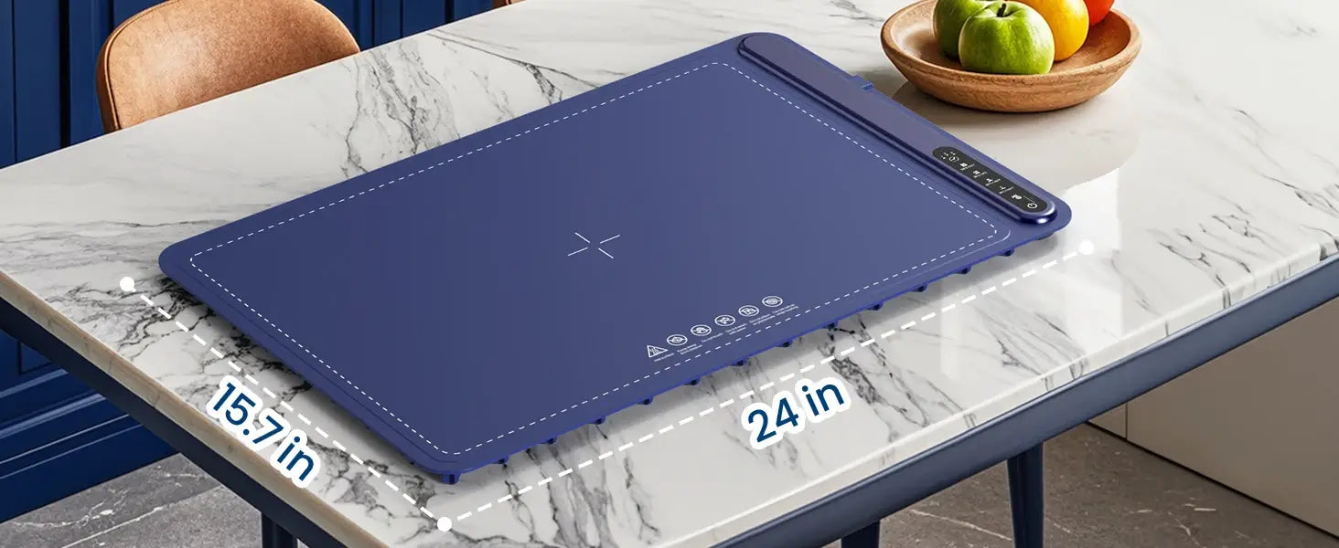 Roll up food heating pad - Level 4 temperature fast heating silicone hot plate lifting feet to protect the dining table