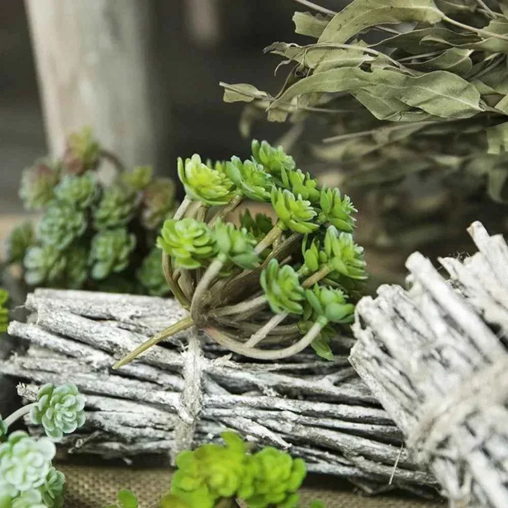 24 Heads Mini Artificial Cactus Plant Plastic Realistic Artificial Succulent Plant Real Touch Micro Landscape Decoration by DSERS