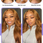 Colored Ginger Blonde 9X6 Glueless Lace Front Human Hair Wig Ready To Go&Wear Glueless Body Wave Lace Wig Burgundy Straight Wigs GiFTiFY