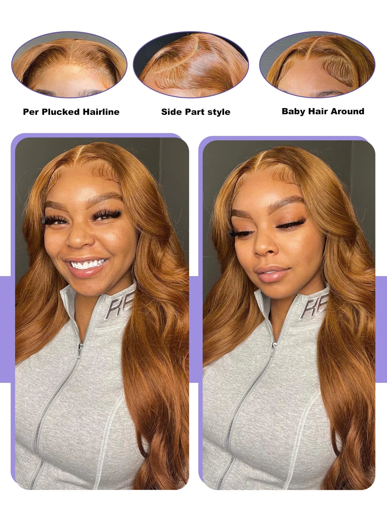 Colored Ginger Blonde 9X6 Glueless Lace Front Human Hair Wig Ready To Go&Wear Glueless Body Wave Lace Wig Burgundy Straight Wigs GiFTiFY