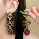 Draweye Bows Earrings for Women Medieval Palace Style Vintage Korean Fashion Aretes De Mujer Geometric Elegant Jewelry - GiFTiFY