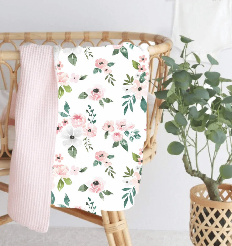 Floral Muslin/Waffle Blanket - GiFTiFY