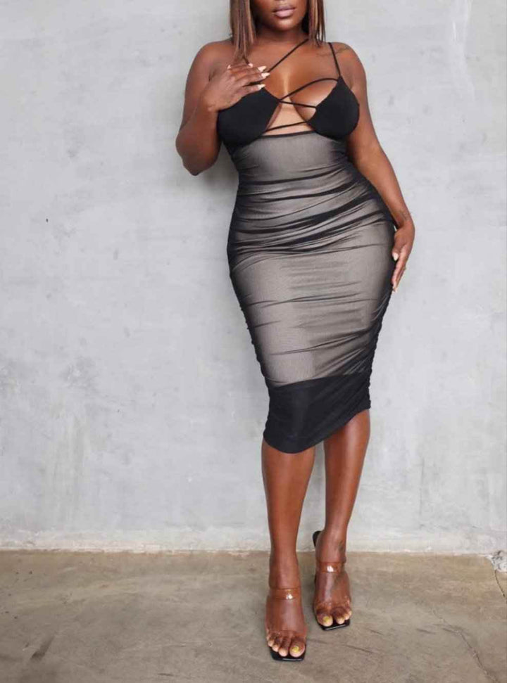 Fasheabe Curve Hugging Bodycon Midi Dress - GiFTiFY