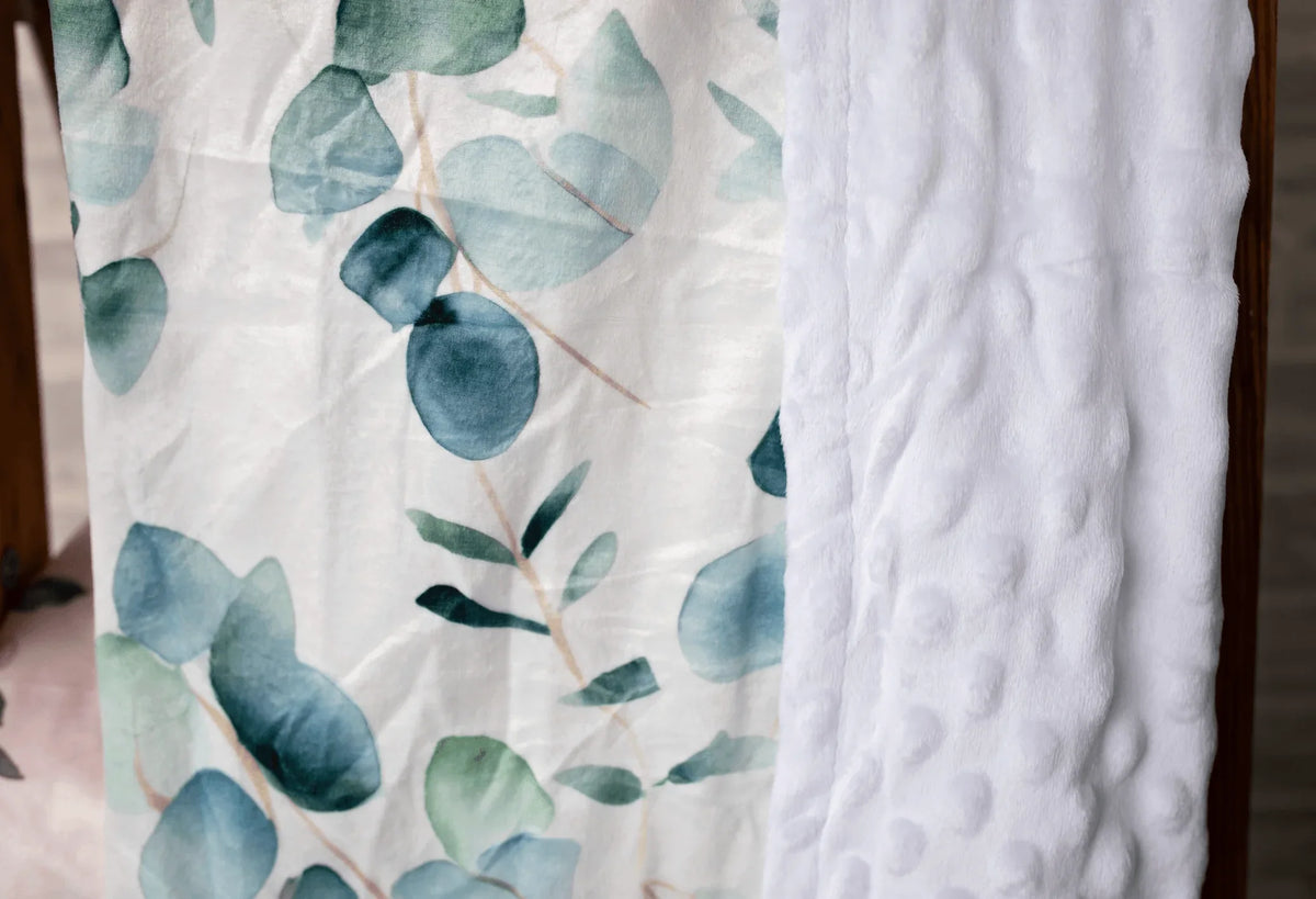 Eucalyptus Embrace Minky Blanket by Growing Sprouts