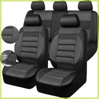 3D Foam Back Support Leather Car Seat Covers, Airbag Compatible