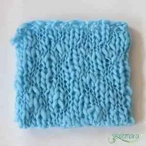 Wool Crochet Newborn Baby Girls Boys Blanket Newborn Photography Props,Crochet Knit Blanket Basket Background Filler 55*55cm - GiFTiFY