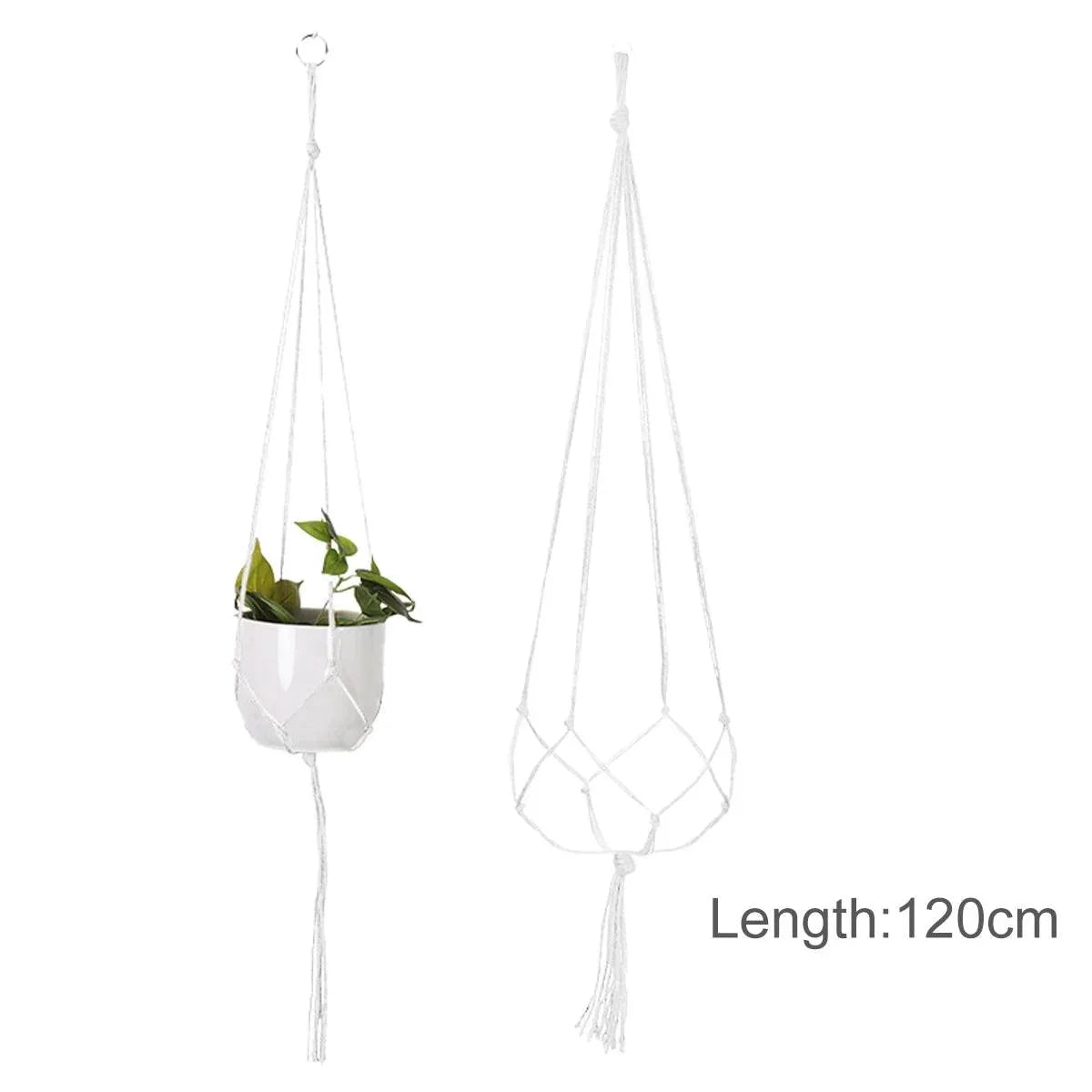 Hanging Plant Handmade Macrame Plant Hanger Flower Pot Planter Hanger Wall Decor Courtyard Garden Hanging Planter Hanging Basket - GiFTiFY