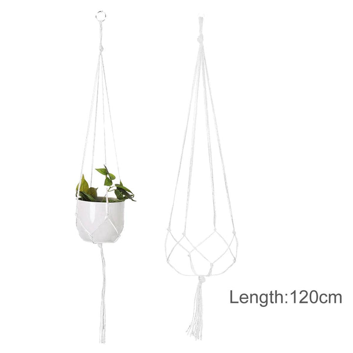 Hanging Plant Handmade Macrame Plant Hanger Flower Pot Planter Hanger Wall Decor Courtyard Garden Hanging Planter Hanging Basket - GiFTiFY