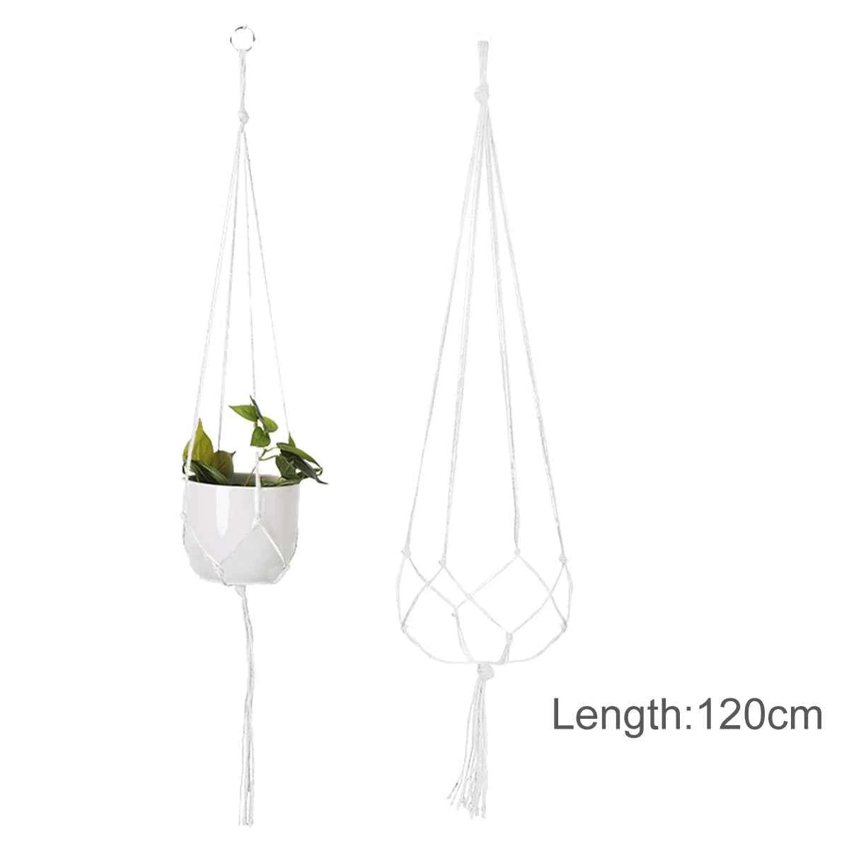 Hanging Plant Handmade Macrame Plant Hanger Flower Pot Planter Hanger Wall Decor Courtyard Garden Hanging Planter Hanging Basket by DSERS
