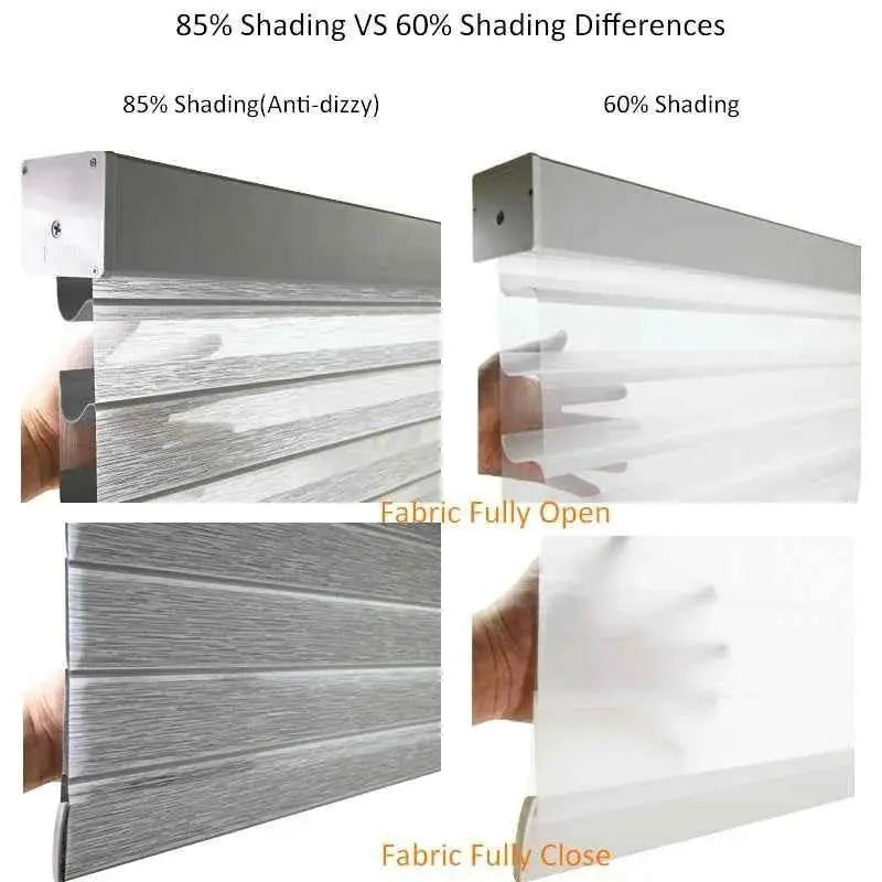 SmartMatters Electric Shangrila Blinds Smart Zigbee Blackout Zebra Shades for Windows and Doors Wifi Tuya Alexa Google Assistant Smart Shade by DS