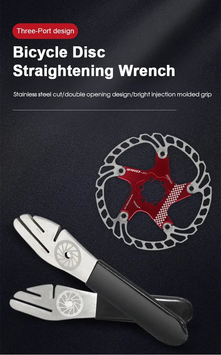 Bicycle Tool Disc Brake Rotor Alignment Truing Tools MTB Flattening Correction Wrench Stainless Steel Bike Repair Tool