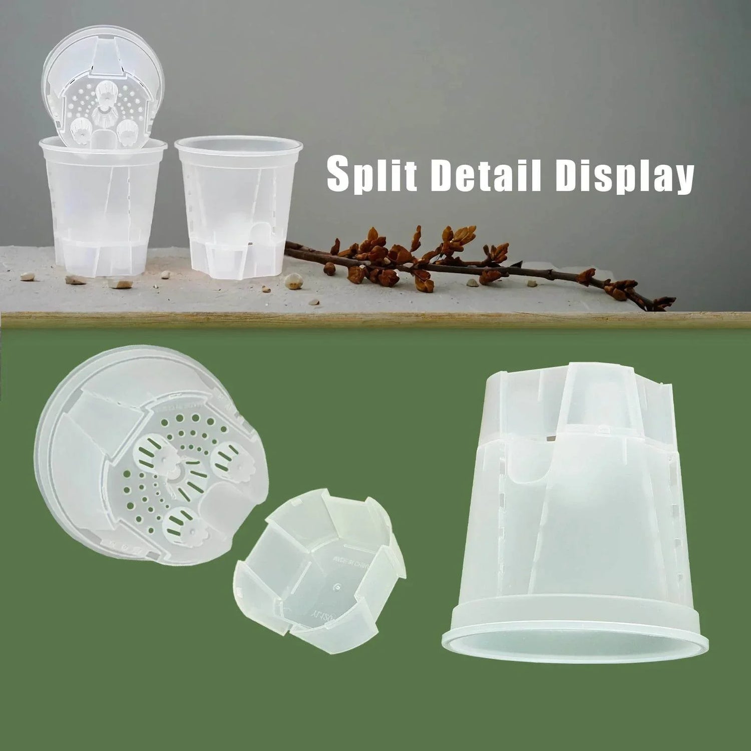 Premium Clear Desktop Resin Flower Pot, Transparent Nurturing Your Green Plants - Suitable for Placing Orchids - GiFTiFY