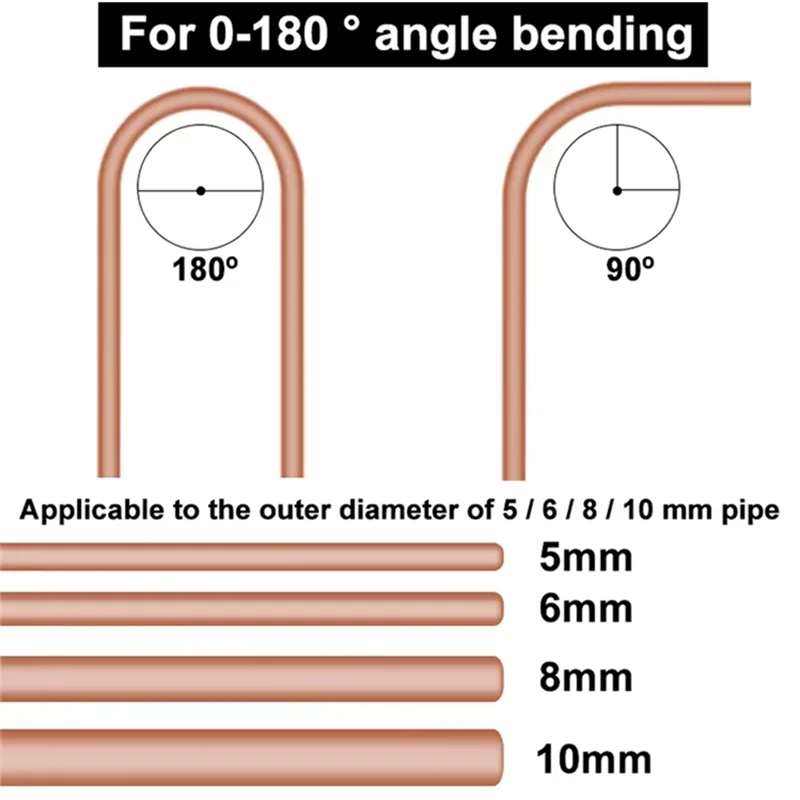 AT21-5/6/8/10Mm Combination 4-In-1 Tube Bender Tube Bender Pipe Bending Tool Tubing Bender Brake Fuel Line Curving Pliers GiFTiFY