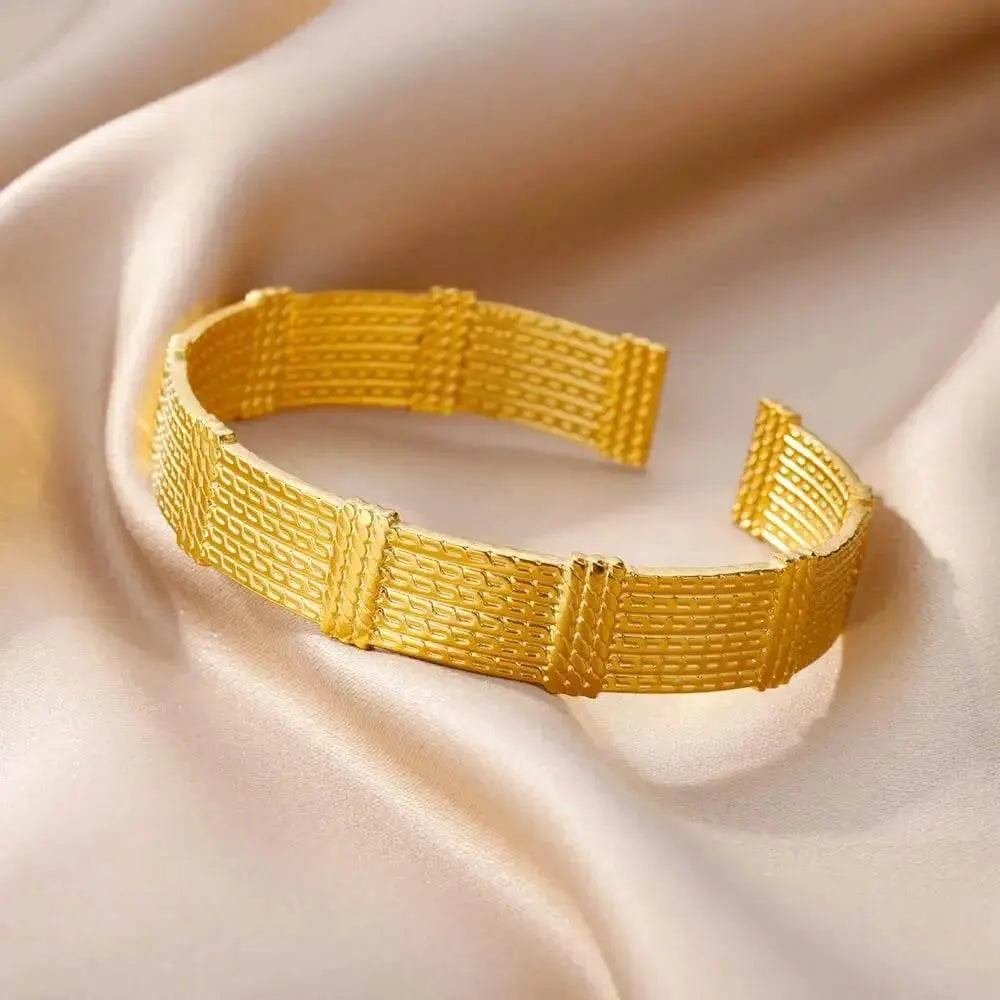 Adjustable Gold Nefertiti Inspired Cuff Bracelet - GiFTiFY