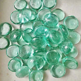 100g/3.52oz(Approx. 18-25pcs) Oblate Bead Glass Mosaic Tiles Colorful Round Mosaic Making Material Multi Diameter DIY Craft Tile