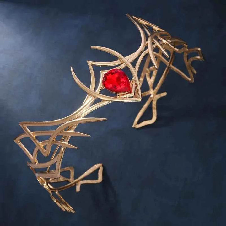 Halloween Goddess Cosplay Forehead Round Elves Crowns Tiara Women Vintage Leaf Headband Bridal Hair Accessories Wedding Headwear - GiFTiFY