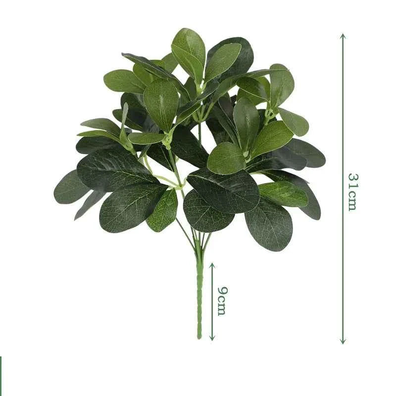Artificial Plants Leaves Silk Tortoiseshell Leaf Dieffenbough Fake Small Fairy Taro Simulation Green Plant Living Room Decor by DSERS