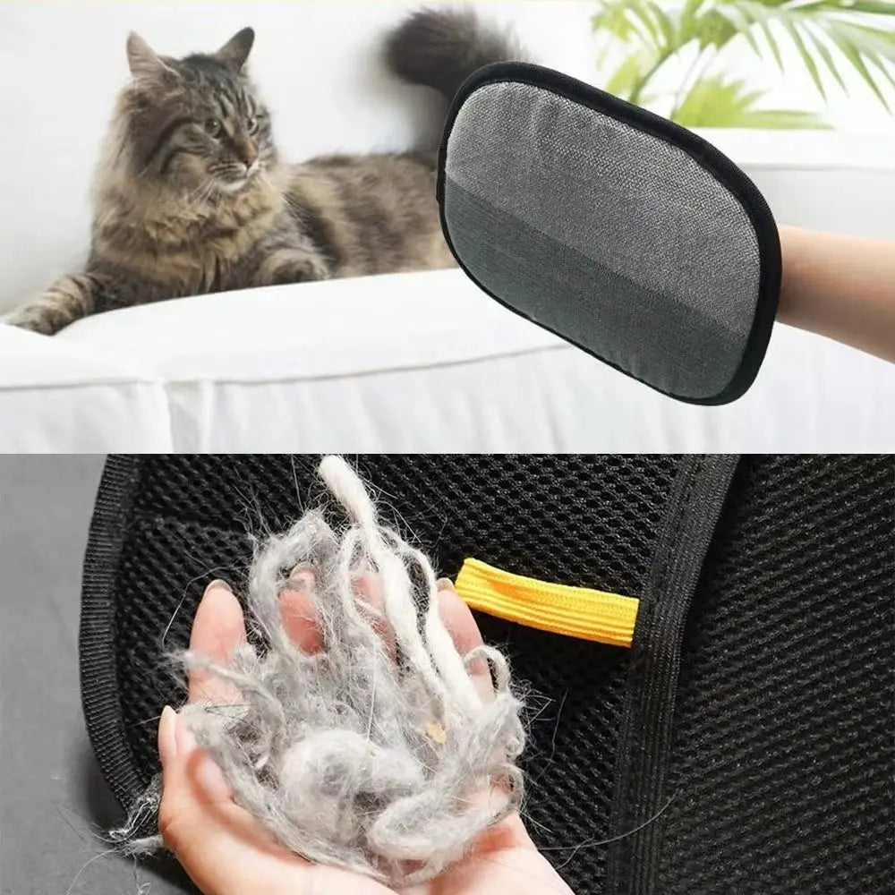 Pet Static Hair Removal Gloves Washable Reusable Static Dust Brush Multifunctional Mesh Cloth Pet Grooming Gloves Home DSERS