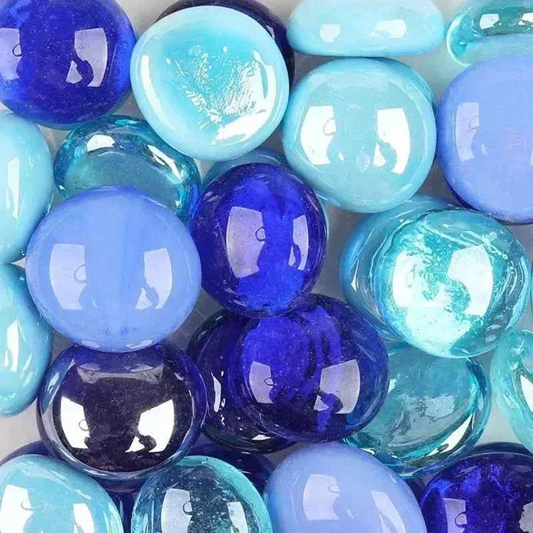 100g/3.52oz(Approx. 18-25pcs) Oblate Bead Glass Mosaic Tiles Colorful Round Mosaic Making Material Multi Diameter DIY Craft Tile