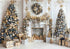White Christmas Fireplace Background Xmas Tree Garland Gift Photography Backdrop Family Kids Holiday Party Banner Photo Studio by DSERS