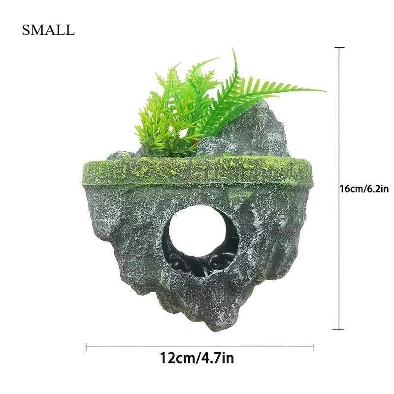 Multi-Use Aquarium Floating Island Décor Rock with Shelter for Fish, Ecological Scenery Rockery for Fish Tank Landscaping Fishtank Decor by DSERS/ https://www.aliexpress.us/item/3256808438306553.html?supplyId=159831080&gatewayAdapt=glo2usa4itemAdapt