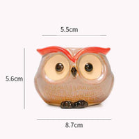 Ceramic Owl Flower Pot Garden Office Decoration Succulent Mini Owl Flowerpot Cute Animal
