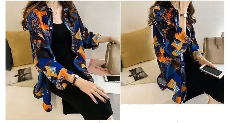 Chic Loose Chiffon Shirt for Women