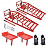 2pcs Heavy Duty Hydraulic Car Ramps 11000lbs Floor Jack Lift Ramps for Oil Changes, Truck Trailer, Home Garage & Auto Repair - GiFTiFY